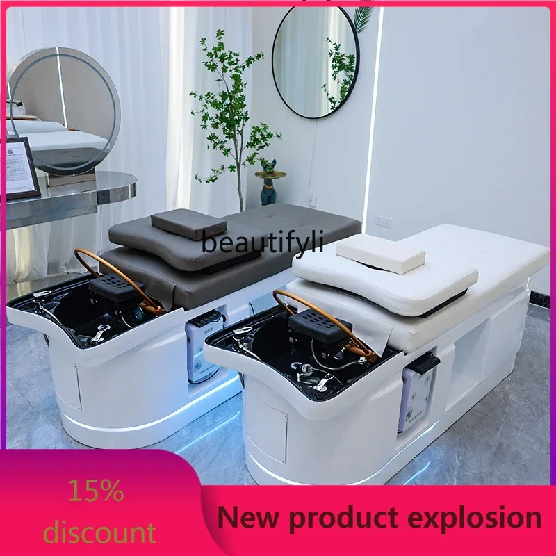 

zGBarber Shop Fumigation Head Therapy Shampoo Chair Water Circulation Hair Salon Fiberglass Massage Massage Couch