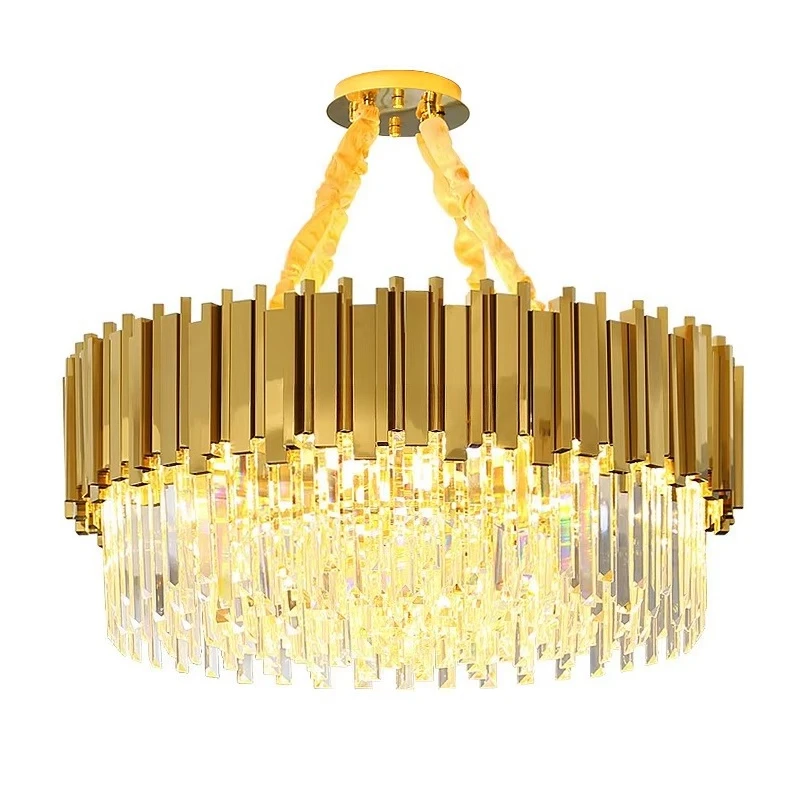 

Golden crystal chandelier set Hotel living room decoration elegant chandelier