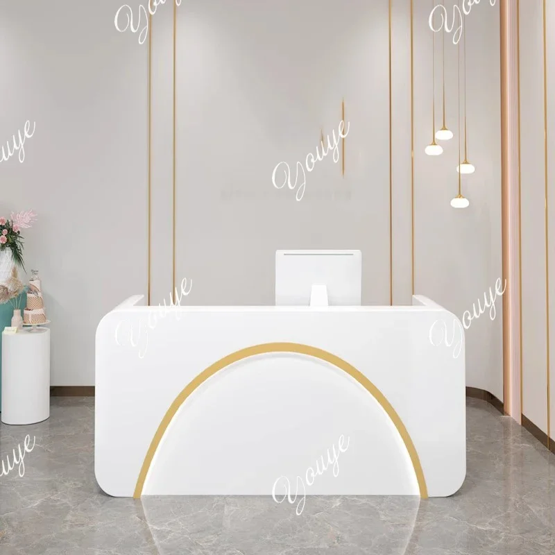 A63 منظمات تصميم مكاتب الاستقبال بار جمالي بسيط أفضل مكاتب استقبال الشركة الجمال الفاخر Escritorio أثاث المكاتب #4