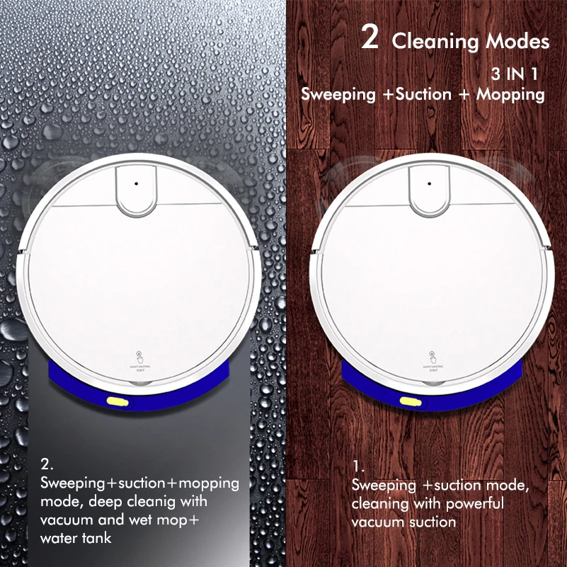 Z10 Robot Vacuum Cleaner, WIFI App Virtu al Navigate Smart Robot 2500PA Suction, Electric Wet Mopping and Sweeping Floor Washing