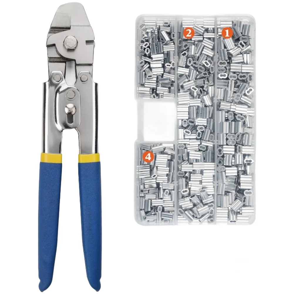 Cable Ferrule Tool Wire Rope Crimper Secure Handle Lock Compact And Lightweight for versatile Crimping Range Precision Cutting