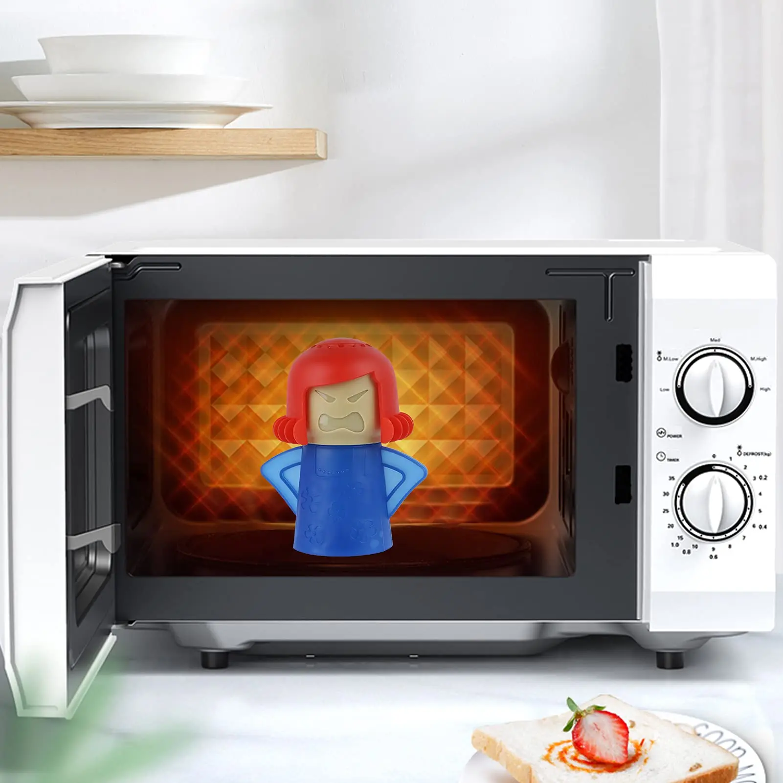 1 pc Angry Mama Microwave Steam Cleaner Easy Clean in Minutes Add Vinegar and Water For Home or Office image 2
