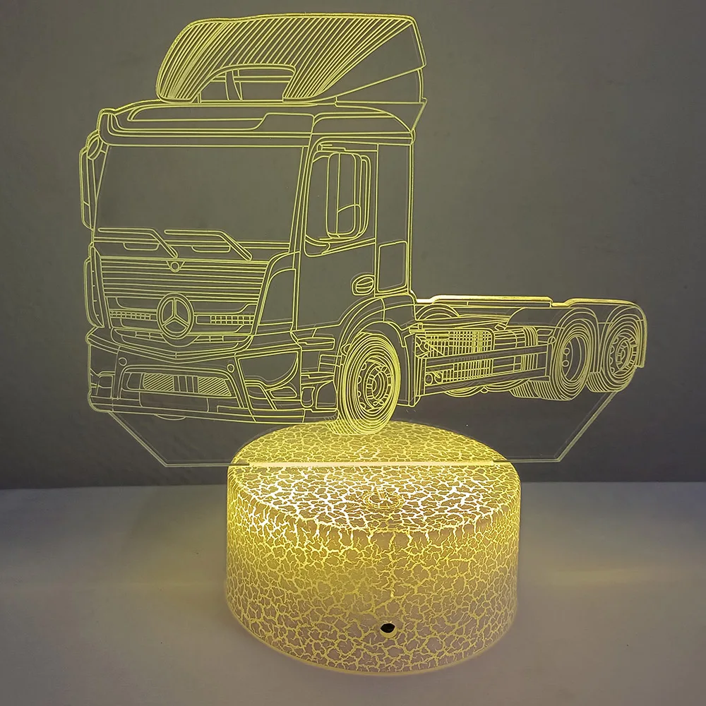2025 New Construction Vehicles 3D Lamp with Touch & Remote Control, 16 Adjustable Colors, CE / Rohs Certified – Fast Shipping