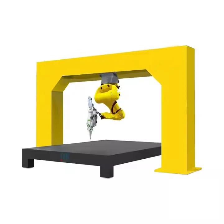 Robot Arm Automatic Precision Fiber Las er Cutting Machine Las er Cutter  Cut on Metal Stainless Steel Aluminum product