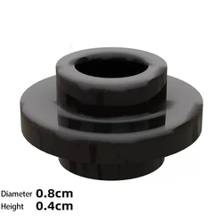MOC 10PCS Special Plate 1x1 Double Sided Convex Circular Thin Building Blocks Kit Third Party Connect Board Brick  DIY Toys Gift