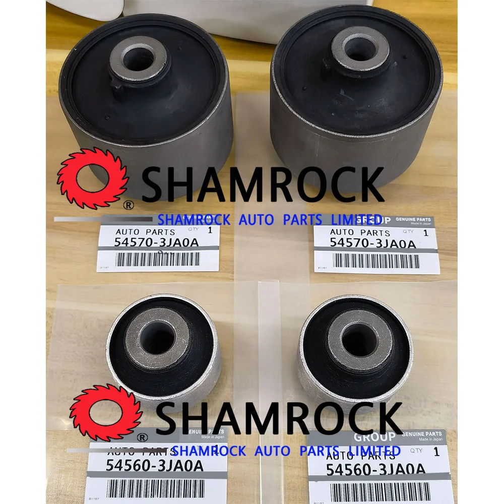 1SET 54570-3JA0A 545703JA0A 2PCS  54560-3JA0A 545603JA0A 2PCS BEARING BUSHING FRONT & REAR CONTROL ARM  FL 54501-JA00B  54501JA0