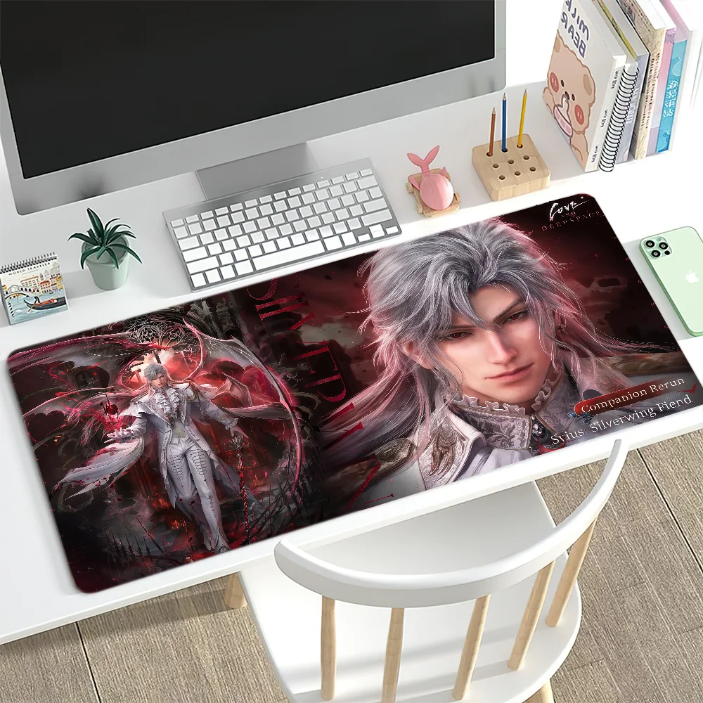 Love And Deepspace Game Mouse Pad Desk Mat Large Non-slip Anti-fray Keyboard Ergonomic Office Rubber PC Home Custom