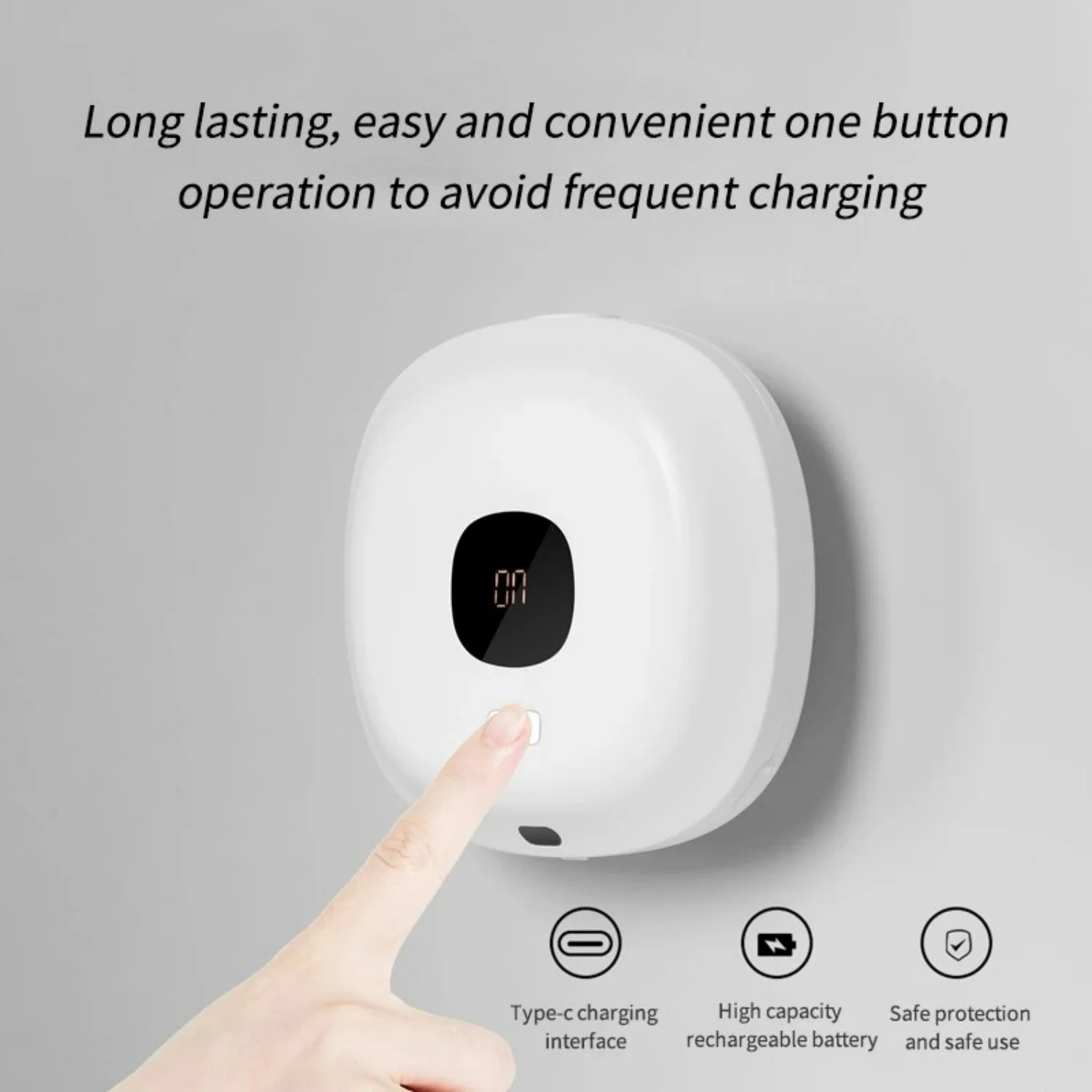 Wall Mounted Automatic Foam Soap Dispenser Bathroom Smart Washing Hand Machine USB Charging Touchless  Display Soap Dispenser