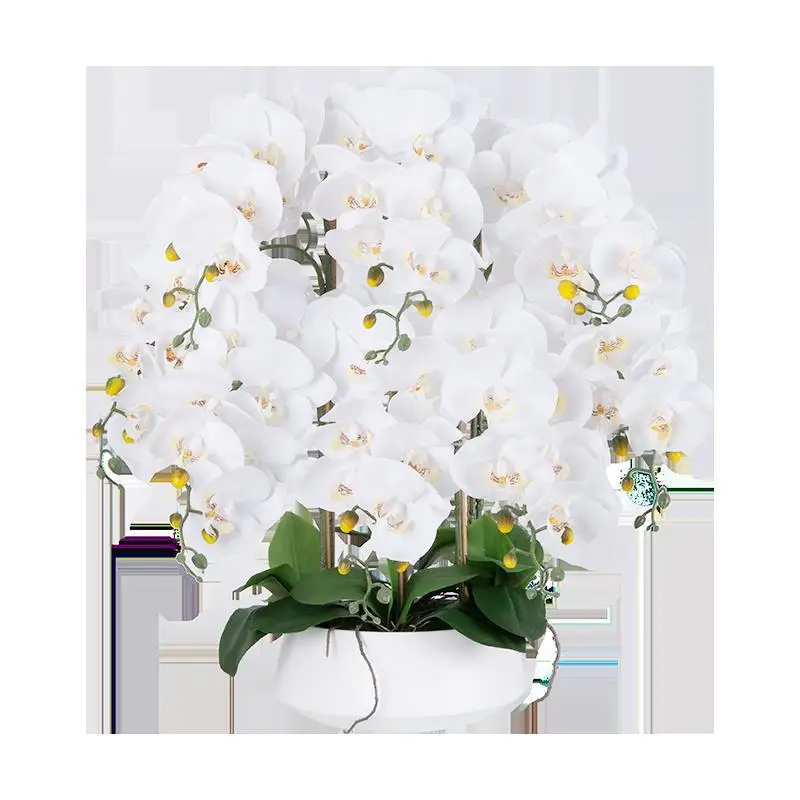 

Phalaenopsis simulated set fake silk flower living room decorative