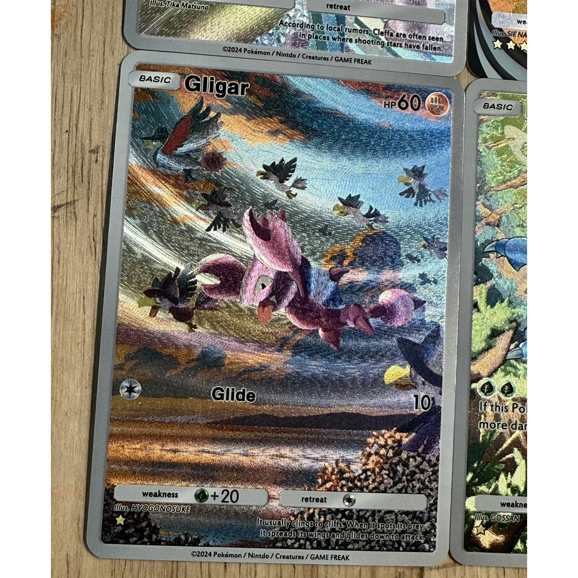 9 قطعة/المجموعة Ptcg Ho-Oh Mewtwo Clefairy Ampharos POCKET سلسلة الإنجليزية الملمس بطاقة فلاش لعبة كلاسيكية أنيمي جمع بطاقات لعبة #5