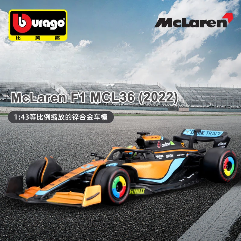 

1:43 выше США McLaren 2022 Ricardo F1 Formula Racing Модель Модель автомобиля Коллекция игрушек