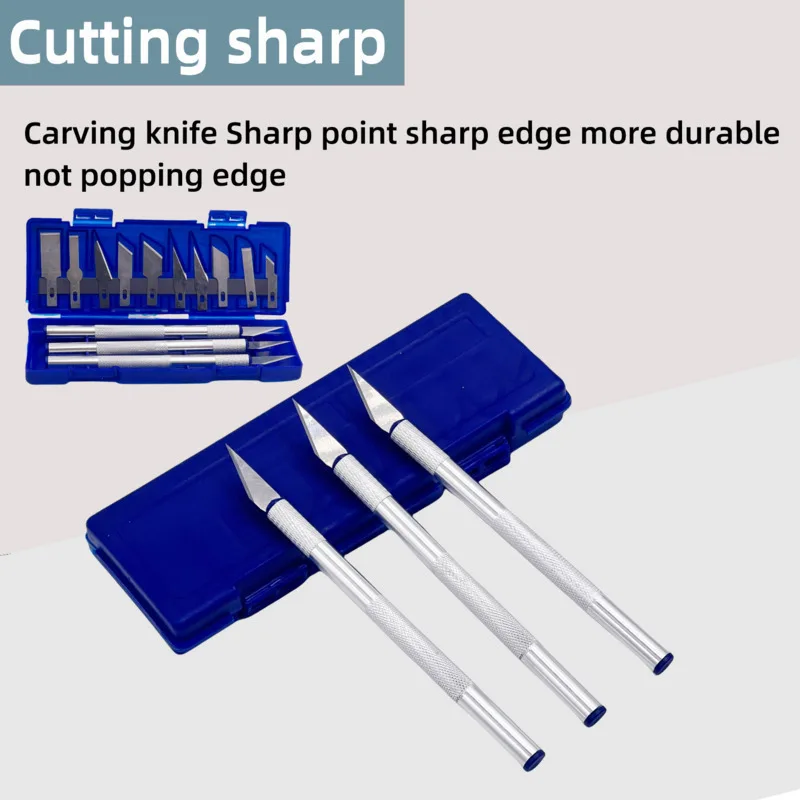 13 Piece Carving Knife Aluminum Alloy Carving Knife Paper Cutting Wood Carving Knife Tool Set Handmade Art Knife Model Knife