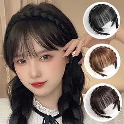 Fake Hair Headband Fringe Wig Bangs Hairband Hair Extension Women Girls Clips In Hair Extension Hair Accessories Hairpiece Clips