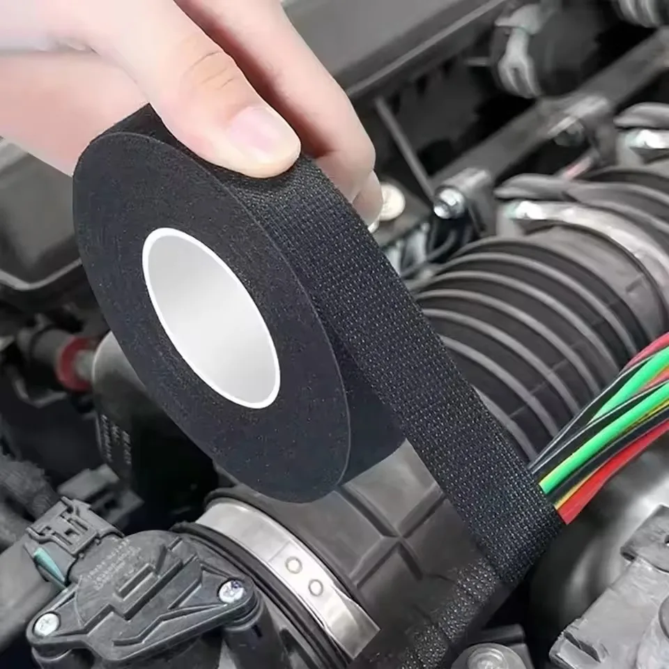 Heat-resistant Flame Retardant Tape 15 Meter Adhesive Cloth Tape Electrical Insulating Fabric Cable Harness Protection Tapes