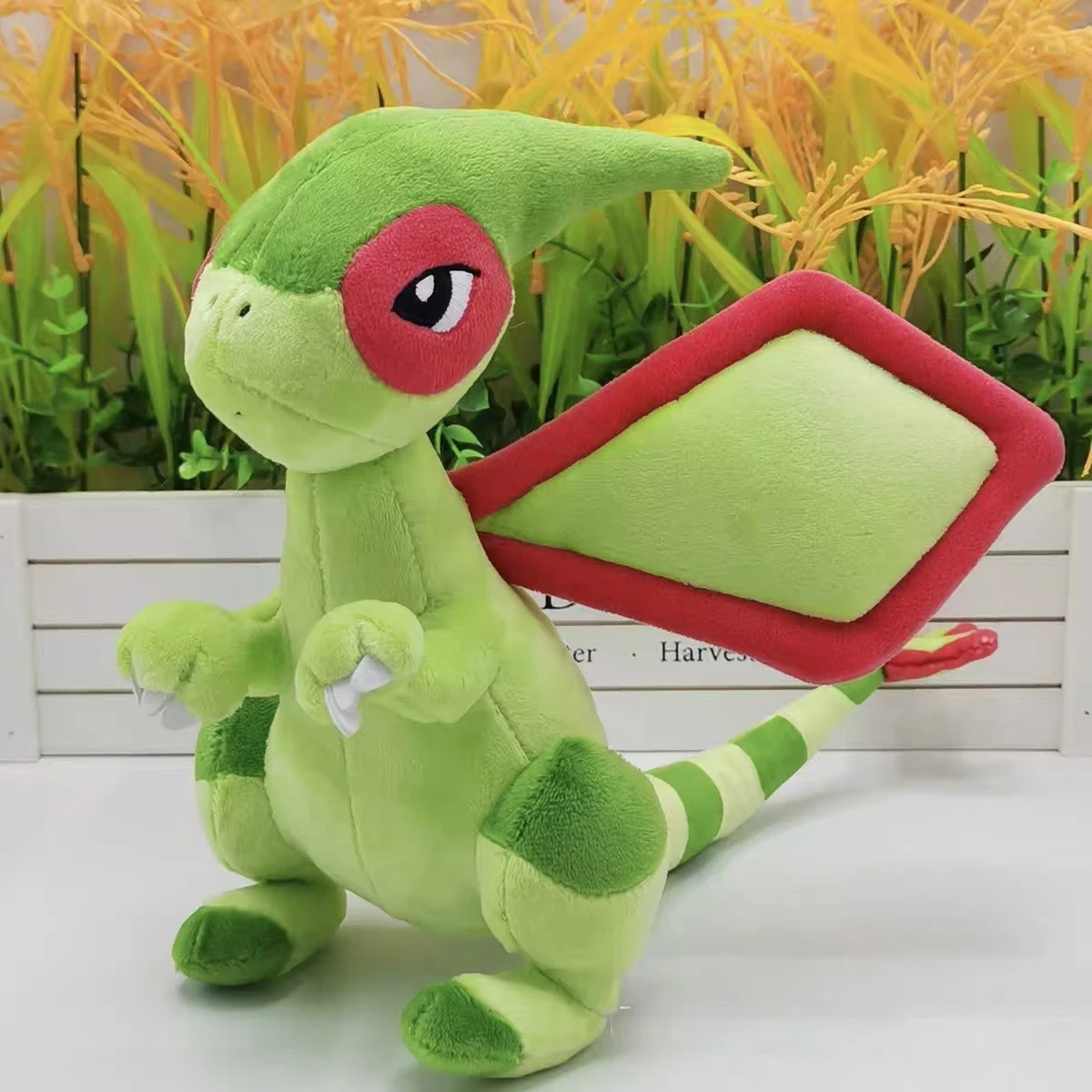 ホーン地域ポケモン-ライトグリーン-フライゴン-ぬいぐるみ、子供の日のギフト、柔らかい寝人形、車の装飾パーティーのお土産