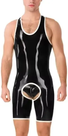 

Men's Latex Bodysuits Jumpsuit