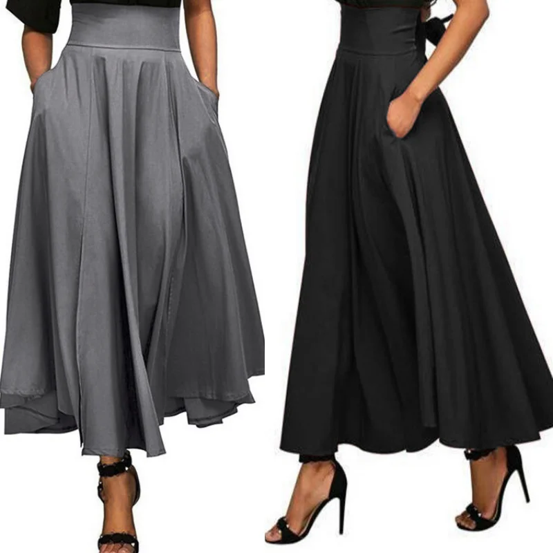 2026 New Women Large Flared Swing Skirt Multiple Colors Available Fashion Versatile Half Skirt Elegant Casual Ladies Bottoms