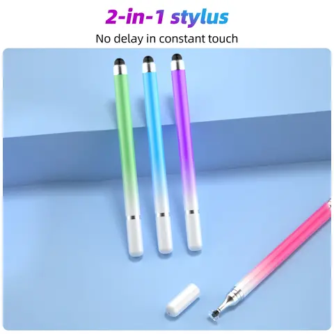 2 i 1 Stylus Pen för Mobiltelefon Surfplatta Kapacitiv Pekpenna för iPhone Samsung Android Ritskärmspenna 6 best sales Samsung Penna - №3