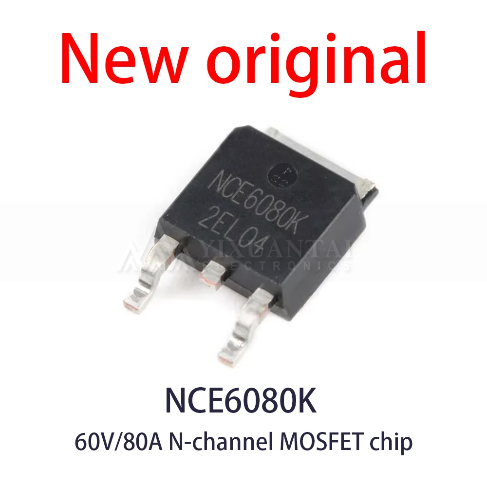 10-100Pcs/Lot New original NCE6080K NCE6080 TO-252-2 60V/80A N-channel MOSFET chip