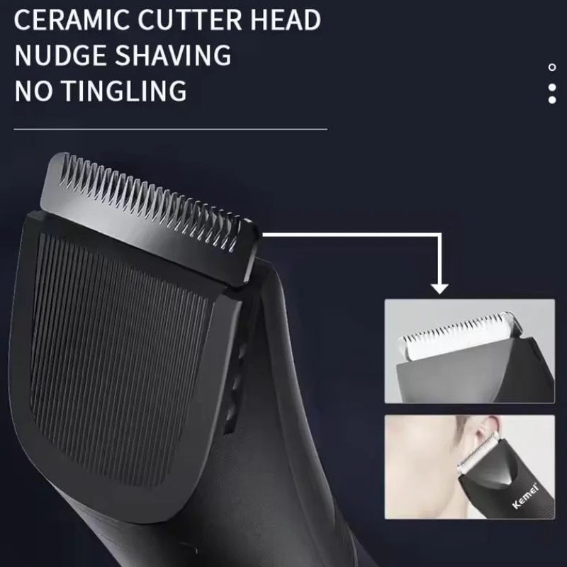 Kemei KM-1838 Groin Area Hair Trimmer Lawn Mower Ceramic Blade Waterproof Wet Dry Clippers Pubic Armpit Body Hair Hygiene Razor