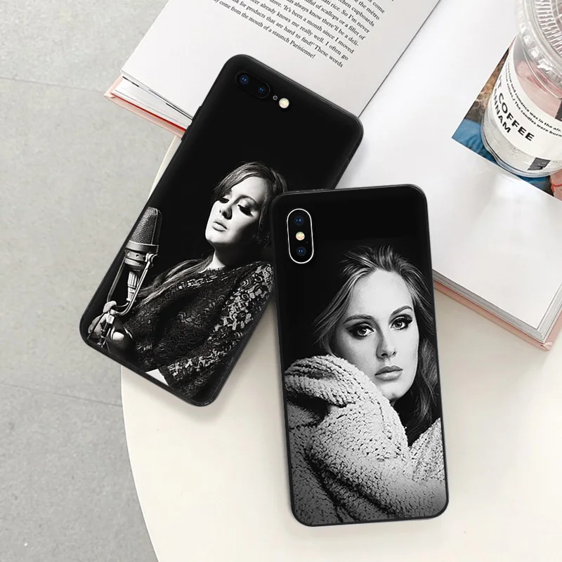 Matte Phone Case For iPhone 15 Pro Max 14 12 11 13 Mini 7 8 Plus XS SE 2022 X XR 14Pro Adele Black Soft Cover