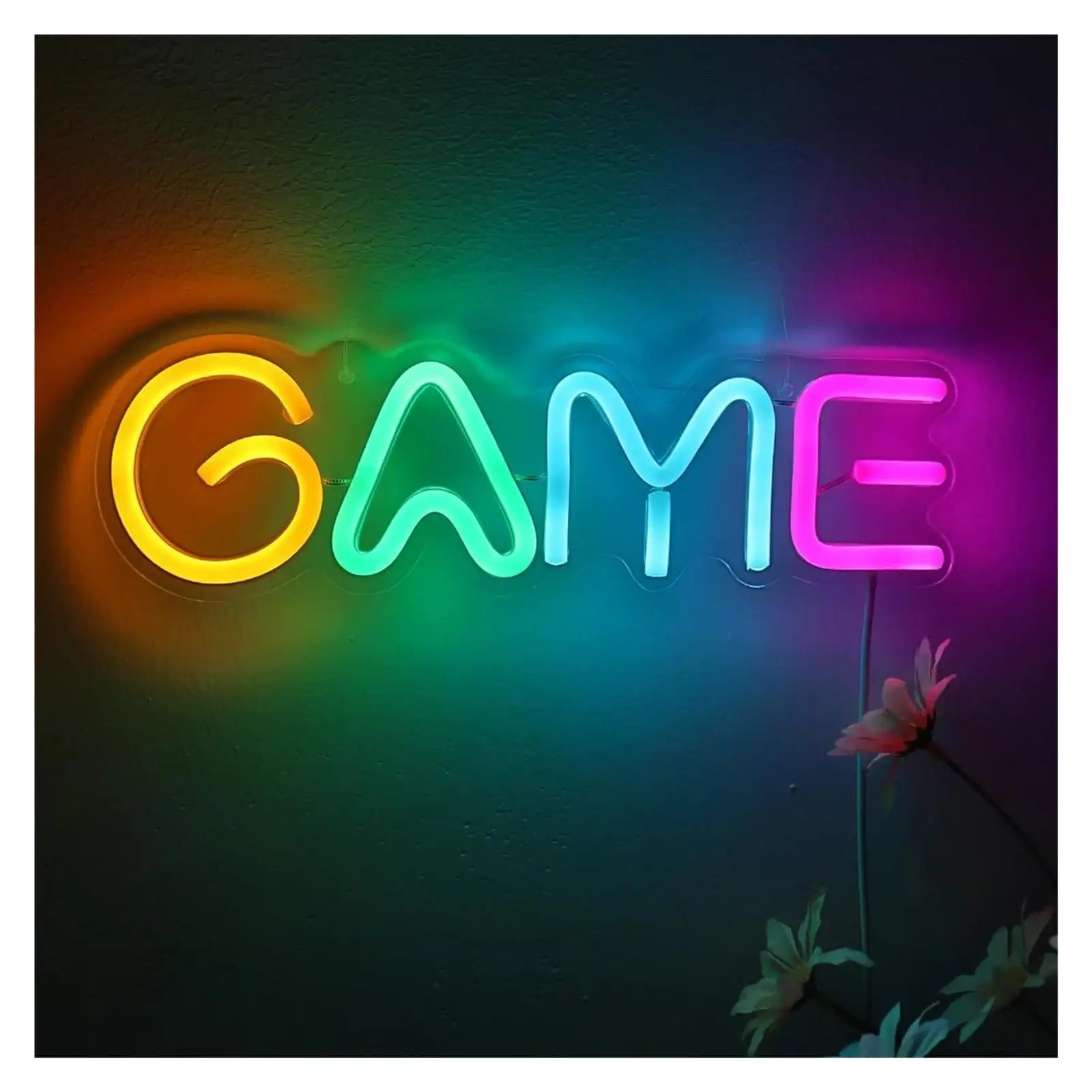 

LED neon sign, colorful LED lightbox gaming neon light, arcade party bar club wall decoration, USB-powered, 28cm x 8.7cm