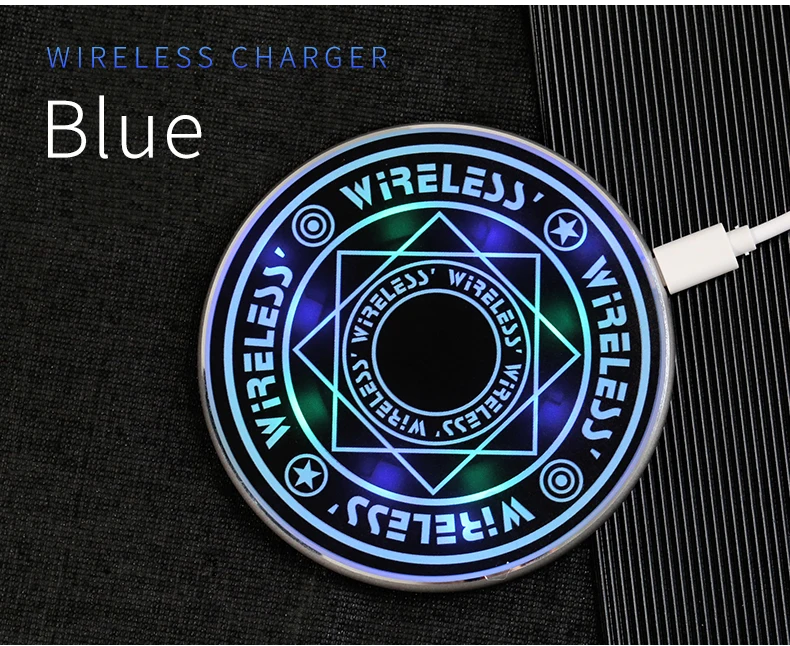 10W Fast Wireless Charger Magic circle For iPhone 12 11 11Pro Max Qi Fast Charging Pad for Samsung Xiaomi Mi Huawei Fast Charger