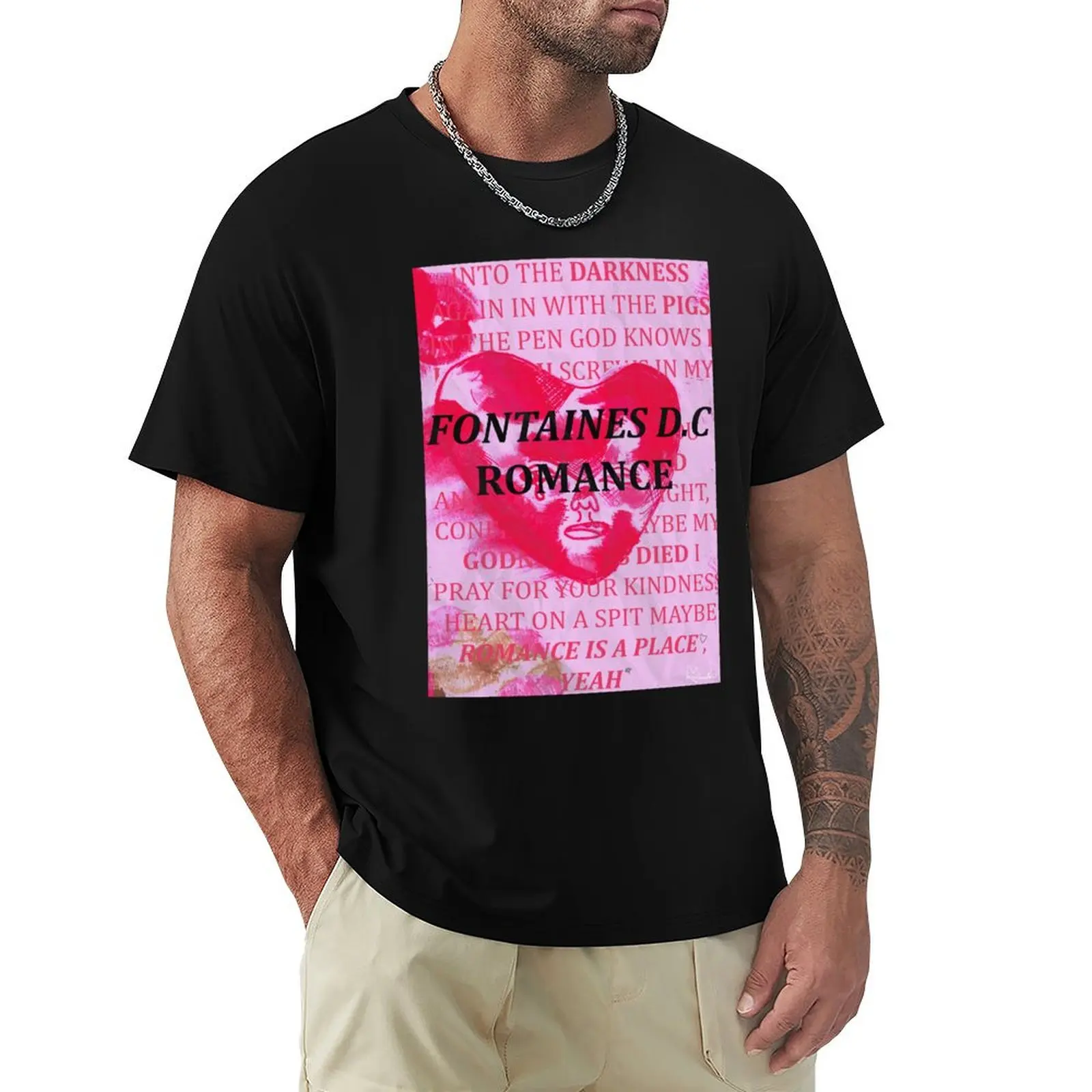 

Fontaines D.C. Romance T-Shirt plus size tops summer clothes man t shirt shirts men