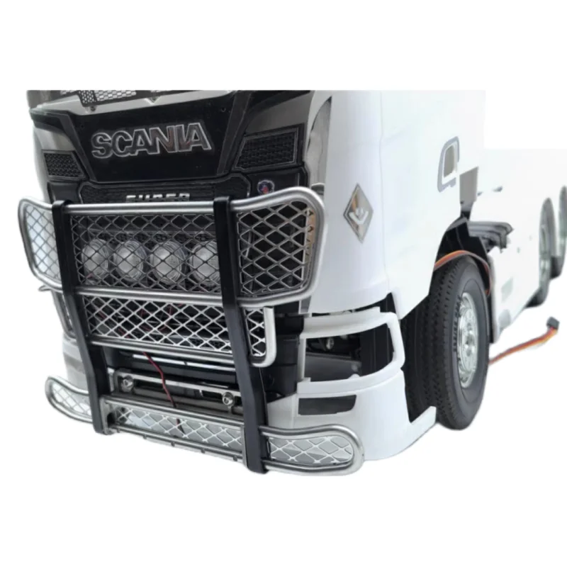 Lampe de clôture de bétail de barrière de collision pour Tamiya 1/14 RC, camion Scania 770s 56371 56323, pare-chocs avant, lumière d'oeil d'ange, pièces de tracteur