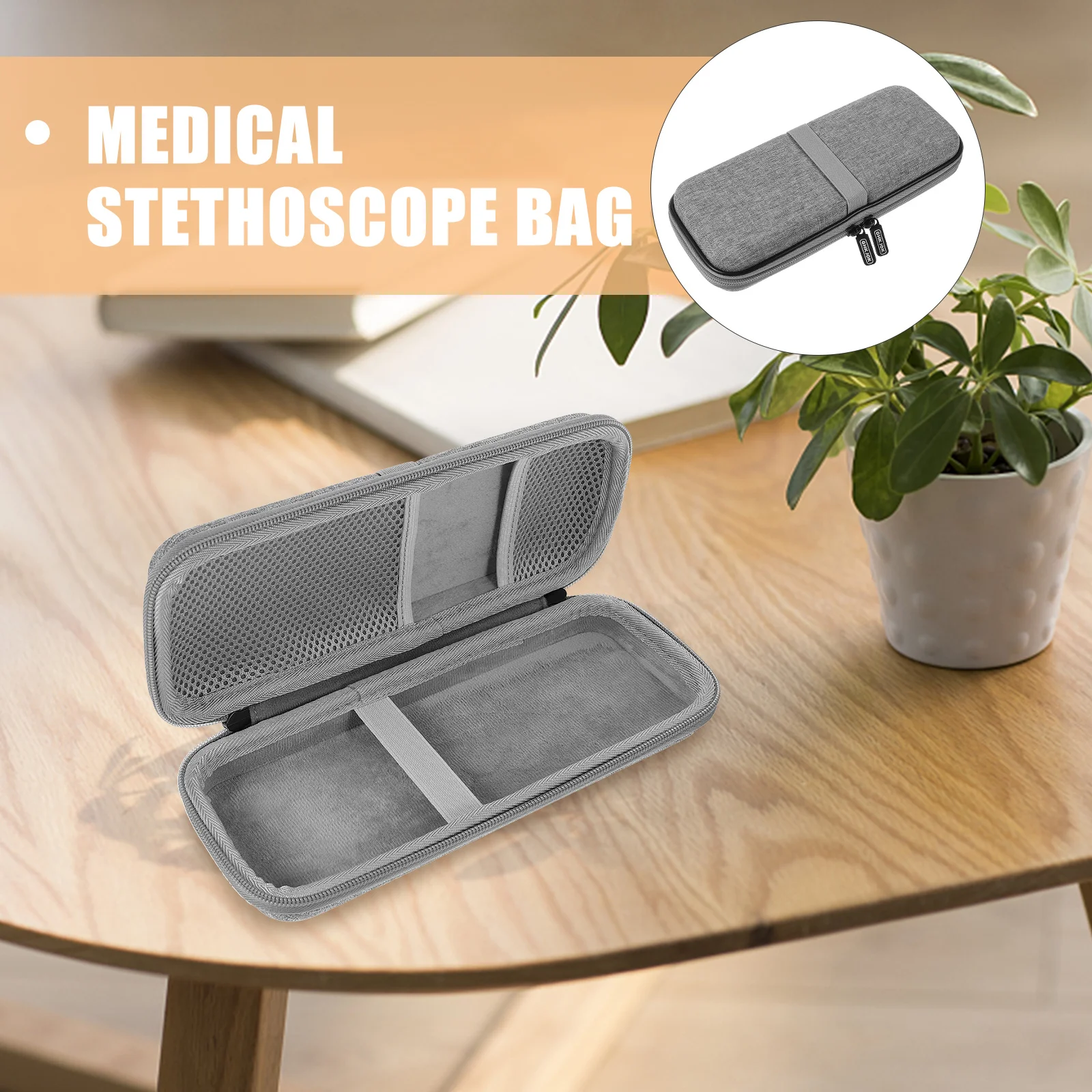 1Pcs Portable Stethoscope Travel Pouch Heavy-Duty Eva Protective Case for Clinic Home Use Shockproof Storage Cover