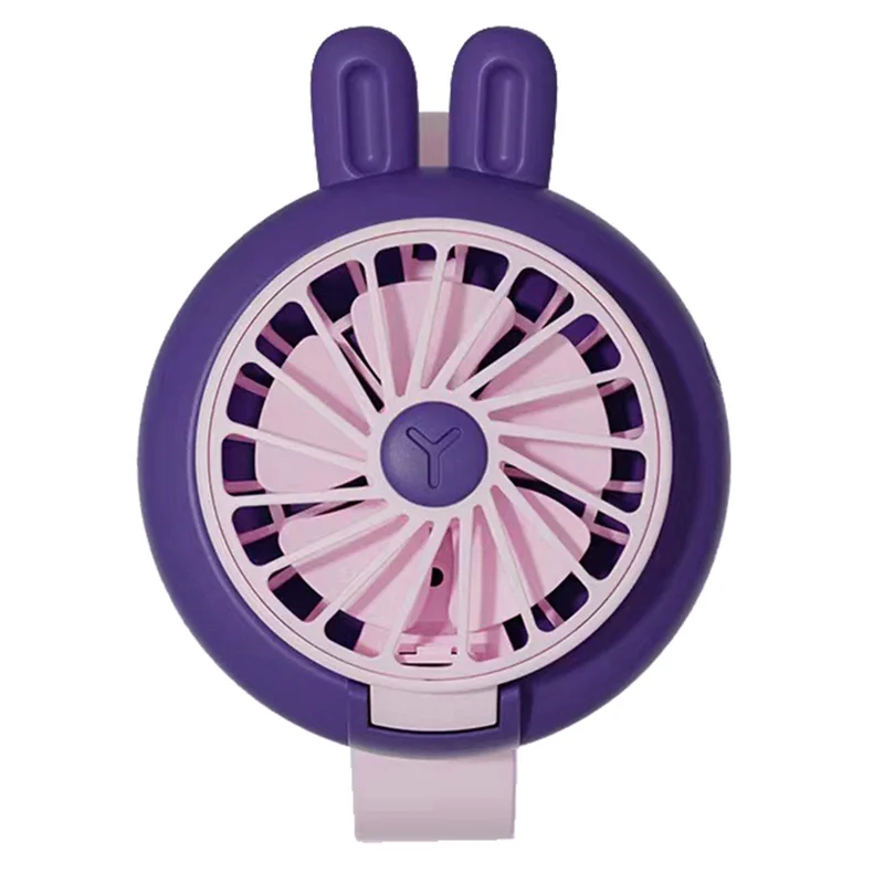 Wristband Fan 300Mah Kids Mini Wristband Multifunction Portable With Breathing Light Watch Model Fan, Easy Install Purple-Y41A