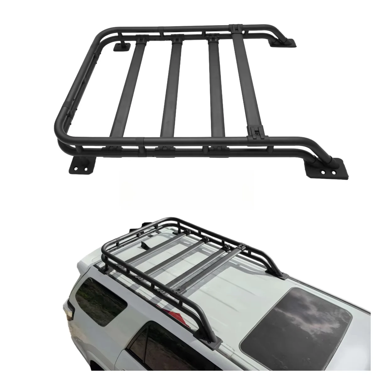 

STLFYH-E-N010BAluminium Alloy Car Roof Basket Roof Rack Luggage Rack Cargo Carrier Car Carrier for Toyotas 4Runner 2010-2024 OEM