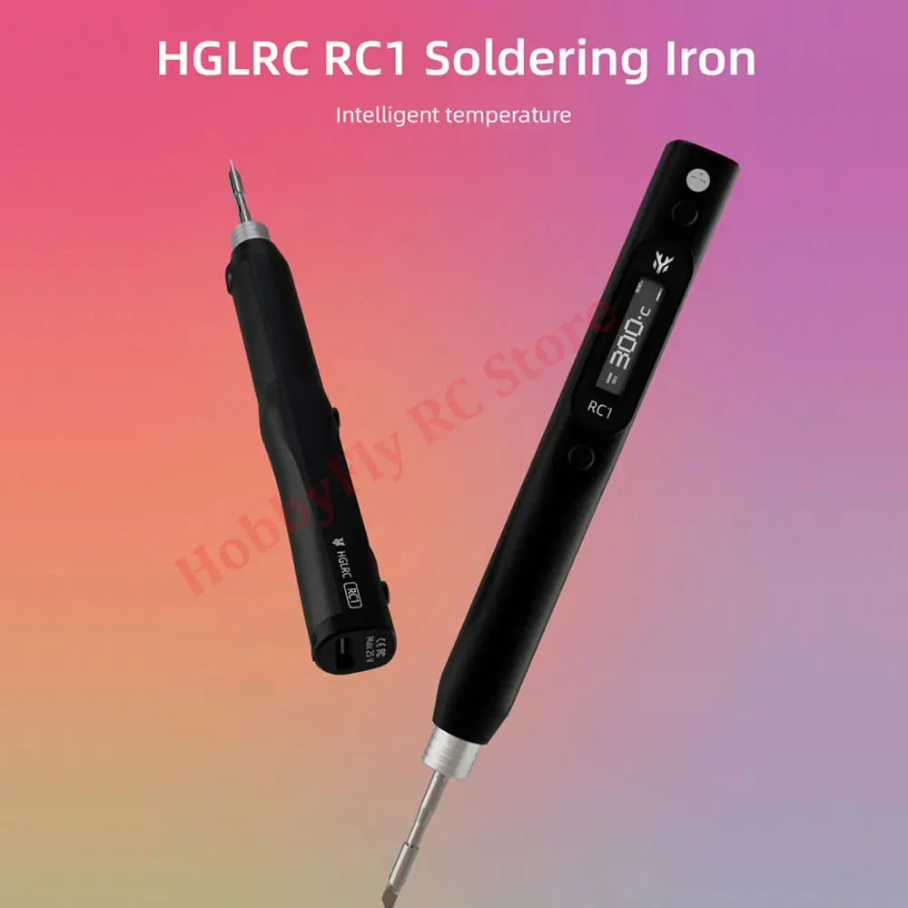 HGLRC RC1 Soldering Iron 25V 60W OLED Display Intelligent Temperature Control Algorithm for RC Model Airplane FPV Drones