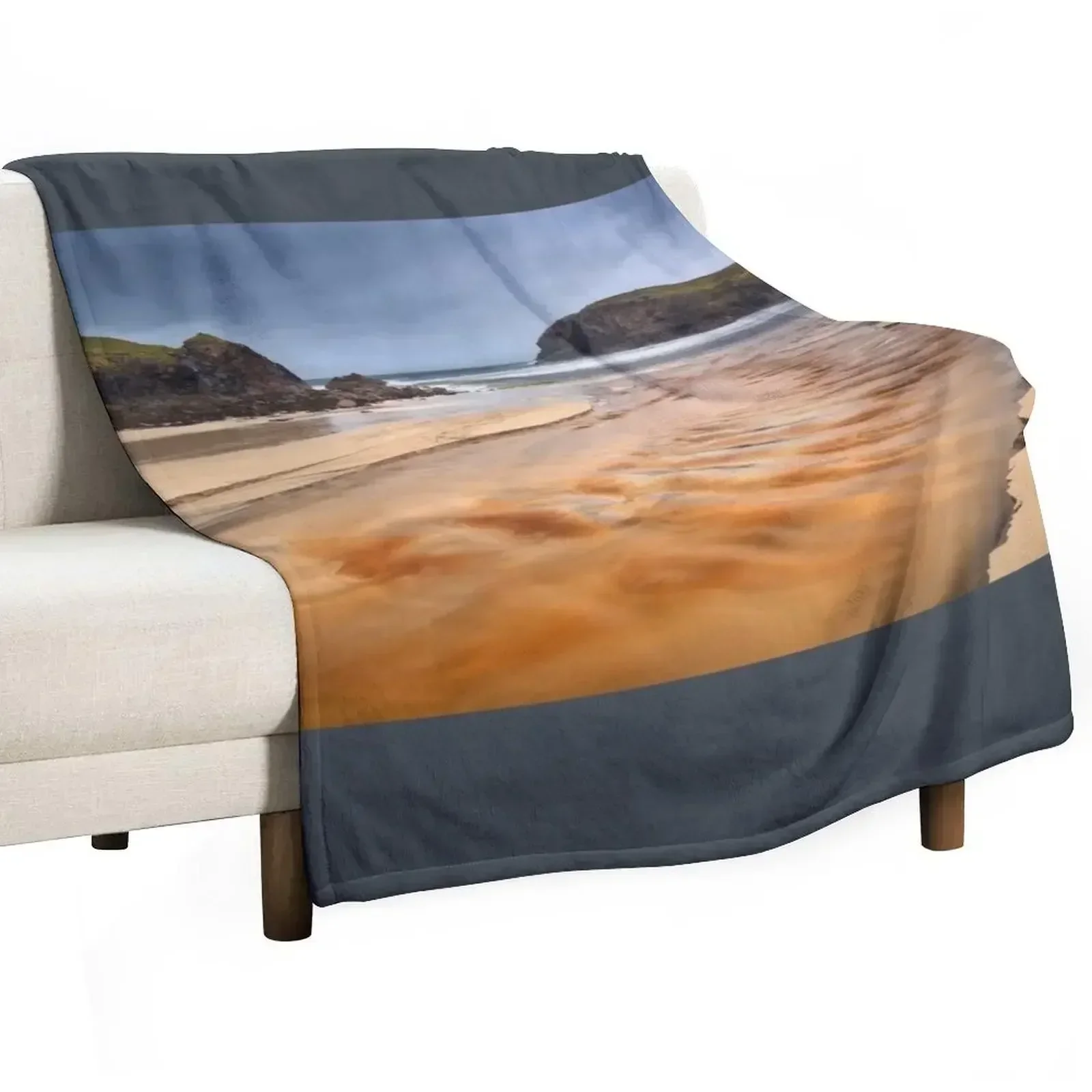 

Dalbeg, Traigh Dail Beag Isle of Lewis Scotland. Throw Blanket Soft Plush Plaid Summer Beddings Blankets