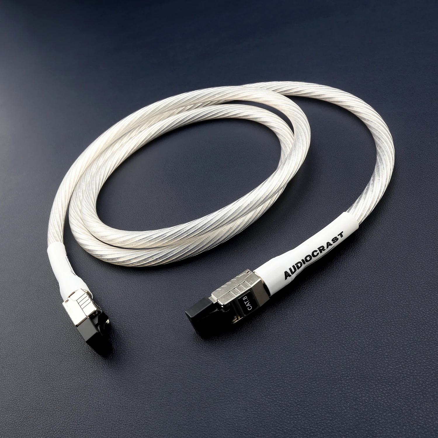 OCC Silver Plated HiFi Ethernet Cable High-speed Cat8 Network Cable for PC Route