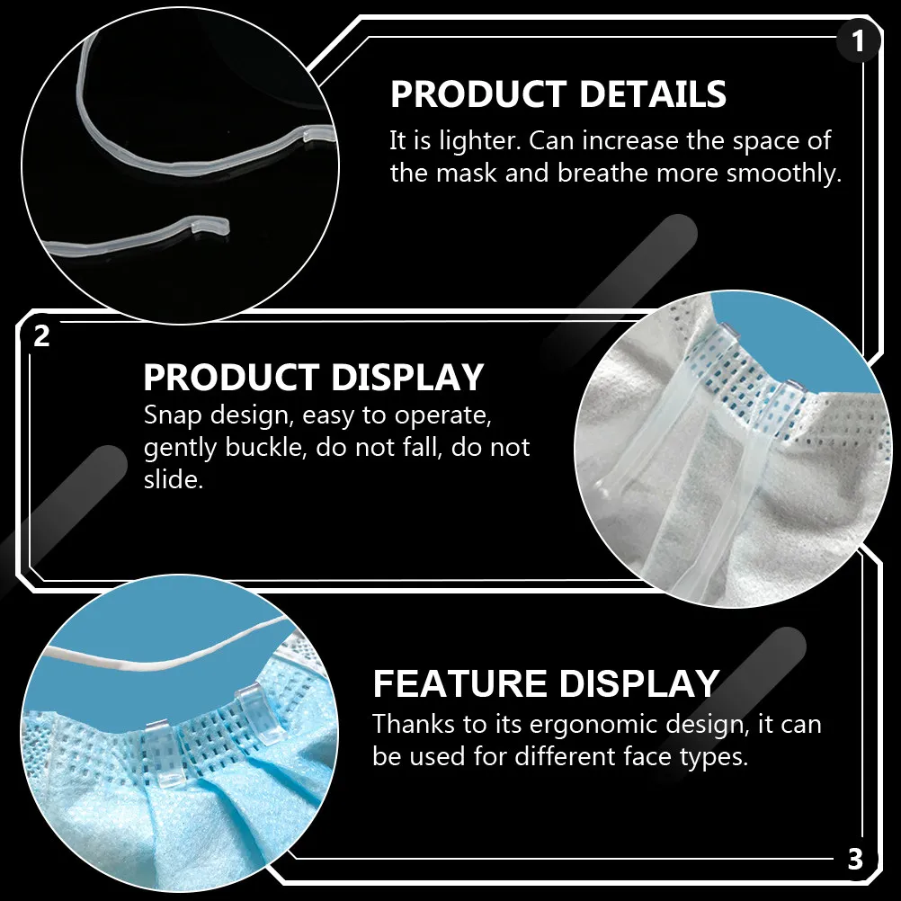 

12pcs Reusable Face Mask Support Strap U-Shaped Insert Strip For Mouth Nose Mask Protection Lightweight Anti- All Faces