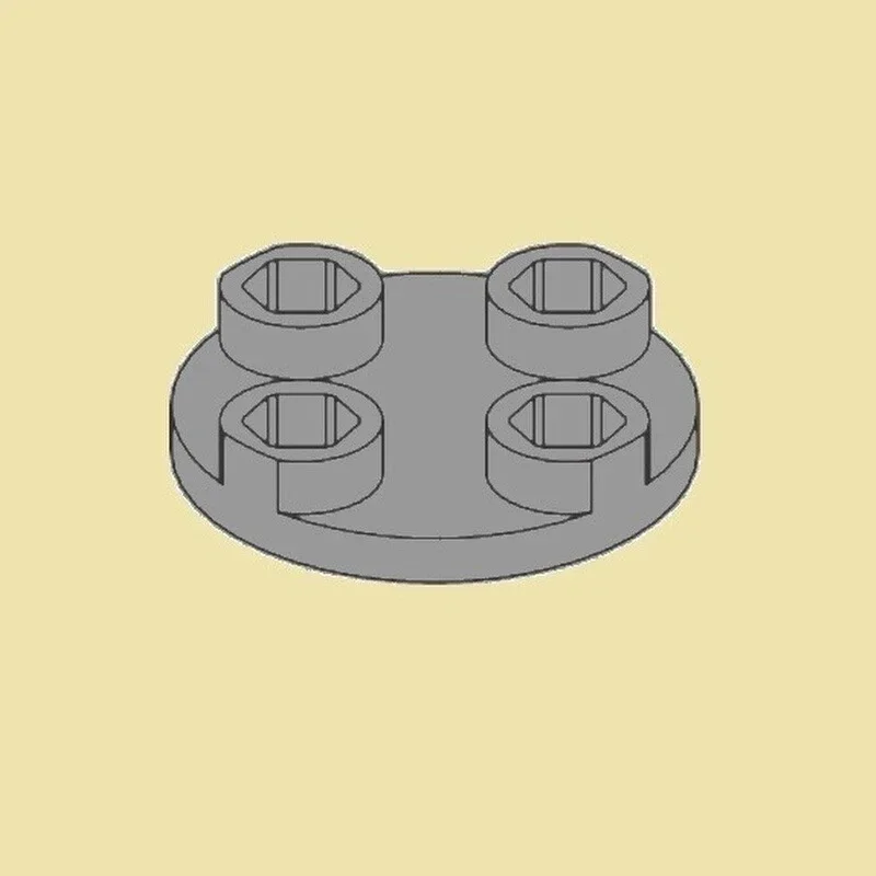 MOC 10PCS Part Bricks 3567 017 Special 2x2 Circular Light Surface Plate Building Blocks Set Positive Convex Point Toys Kid Gifts