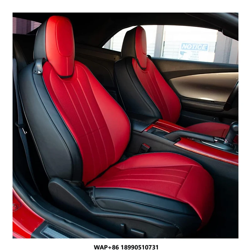 

Full Set Accessories Custom Fit for 2010-2015 Chevrolet Chevy Camaro 5th Generation Car Seat Covers Leather Vehicle Cushion