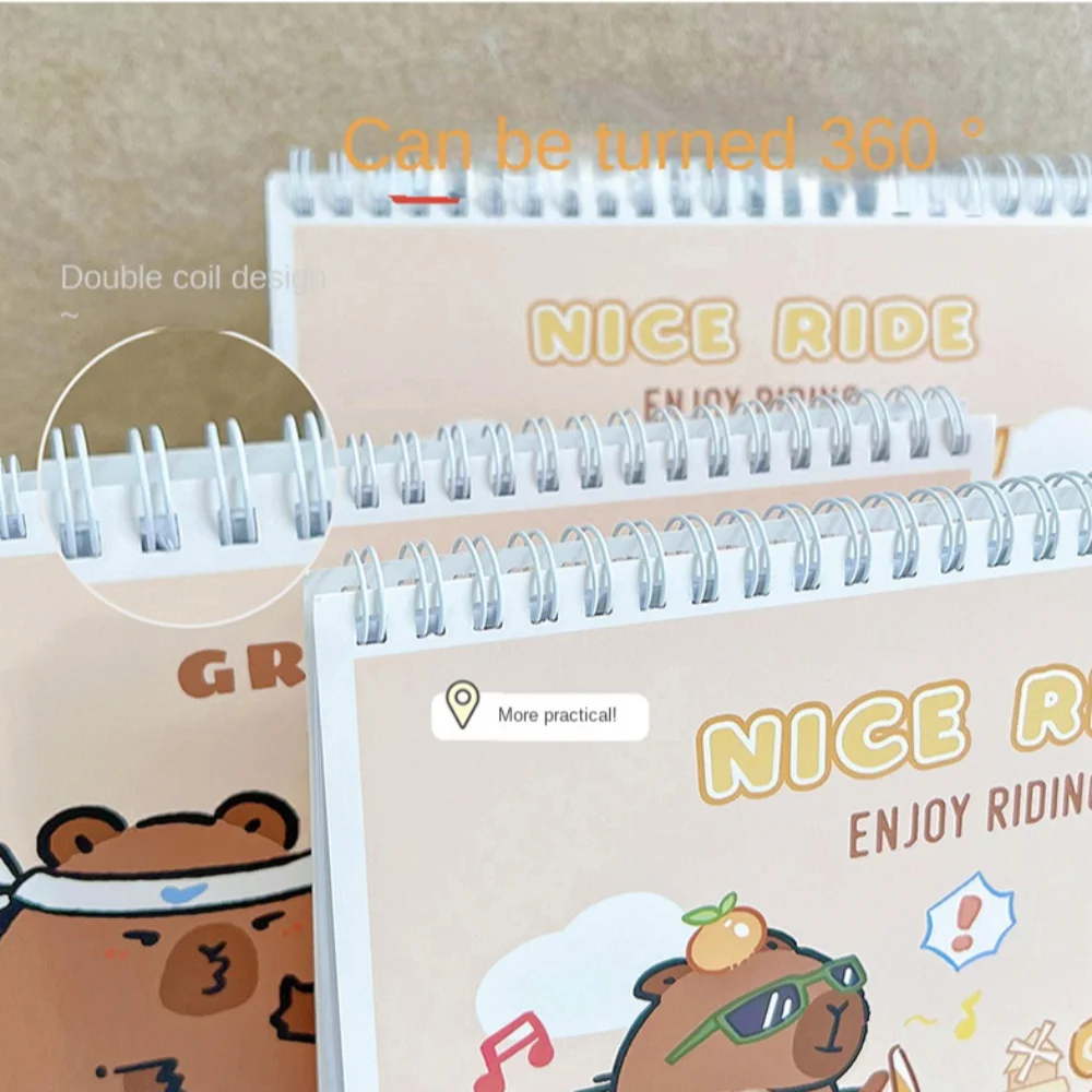 Cartoon Capybara Tape Collection Book Reusable Capybara Tape Holder Notebooks Stationery Release Notebook Hand Account Tool