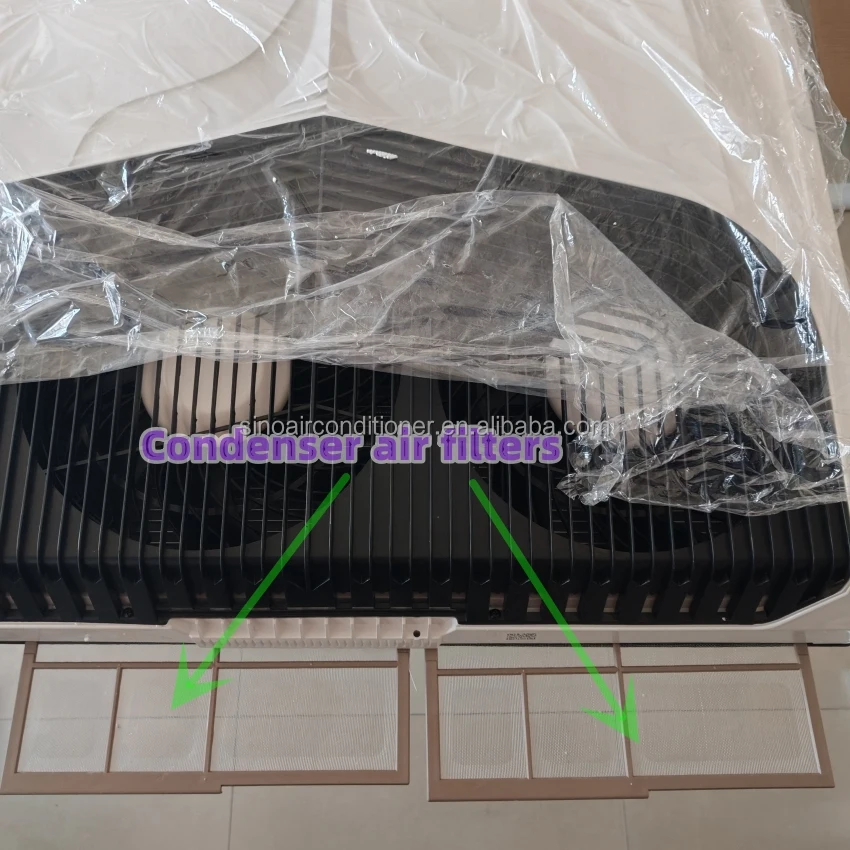 سقف كهربائي مثبت على التيار المتناوب 12 فولت RV على السطح العربة 12 فولت تكييف الهواء 24 فولت شاحنة وقوف السيارات مكيف الهواء #5