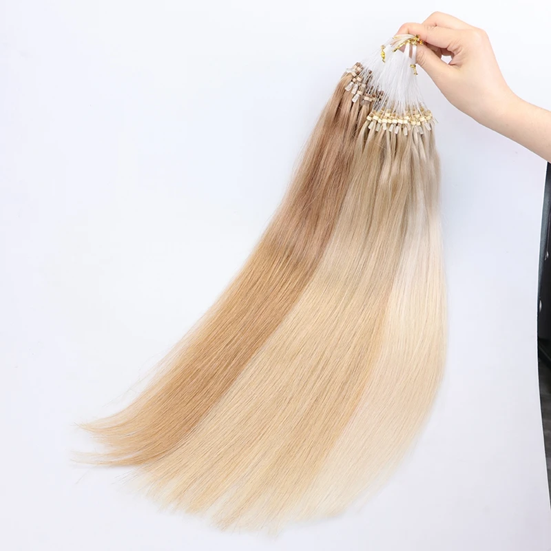 مايكرو لينك وصلات شعر حلقة مايكرو حلقة الانصهار الشعر التمديد آلة الشعر البشري-رايمي الطبيعية كيريشن خيط صنارة الصيد تمديد #2