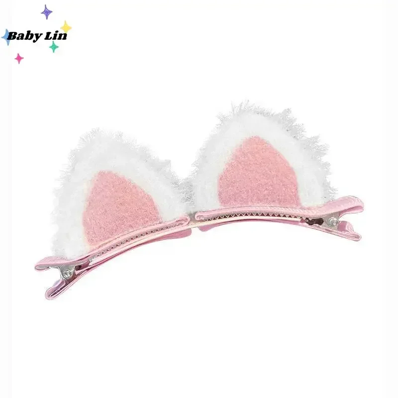 Cute Ears Hair Clips para Bebés Meninas, 3D Rabbit Bear Hair Pin, Kawaii Headwear, Little Kids Hair Accessories, Novo, 2Pcs, 2023