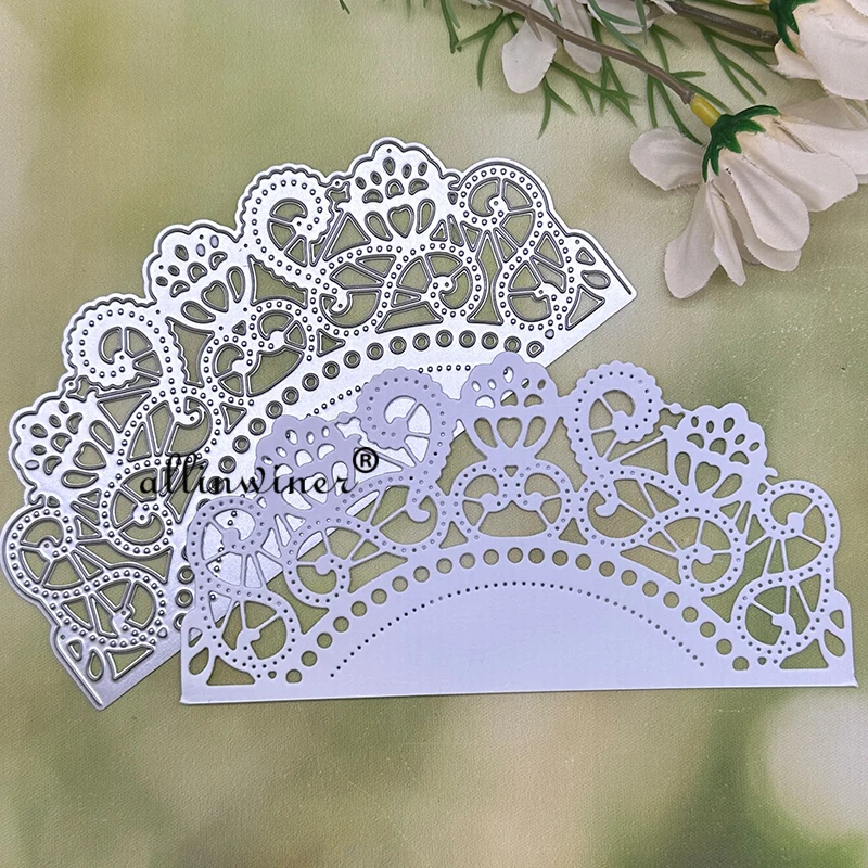 الدانتيل زهرة حافة الإطار المعادن قطع يموت الإستنسل DIY بها بنفسك سكرابوكينغ الزخرفية النقش الحرفية يموت قطع قالب