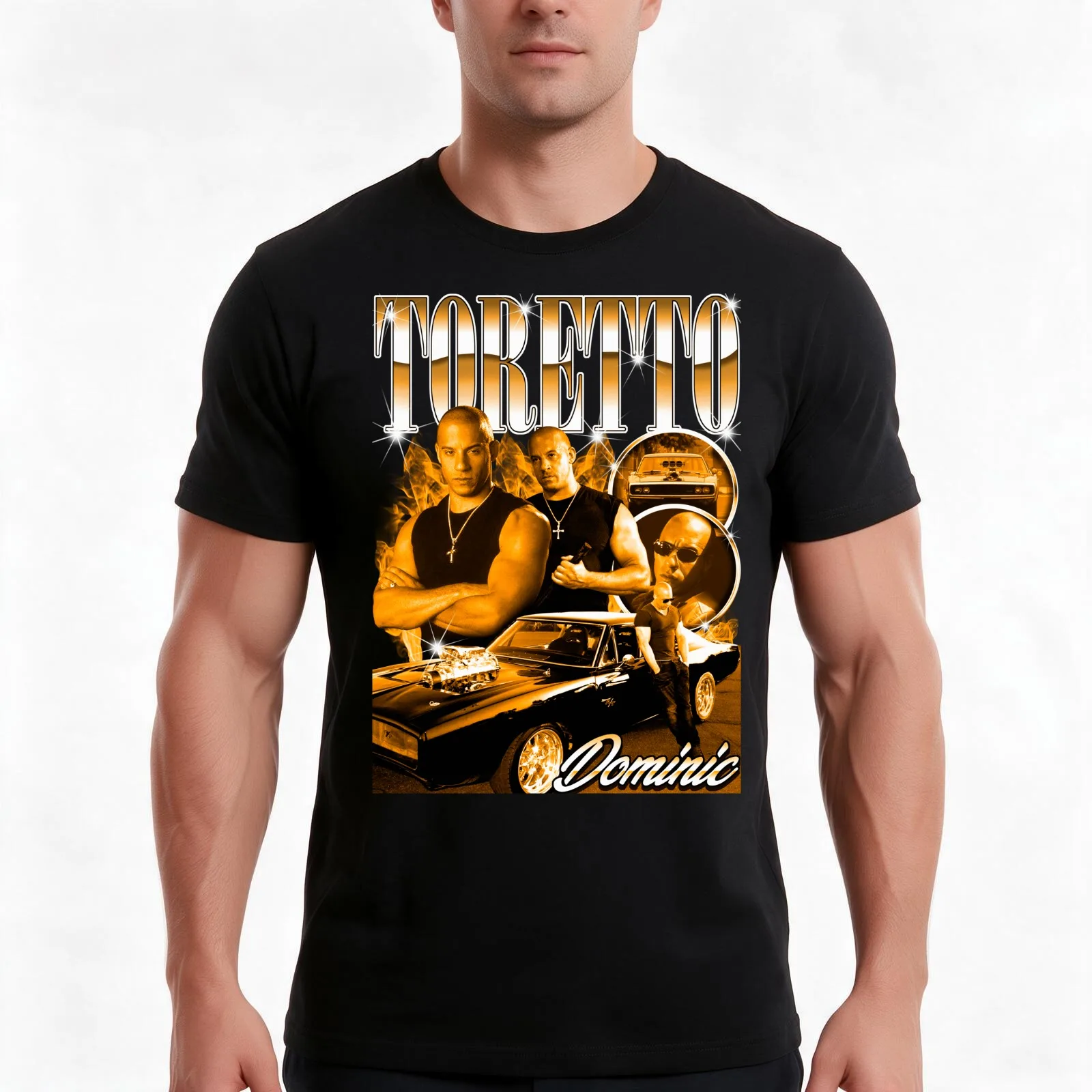 Dominic Toretto F&F Fan Vintage Retro Y2K Design T-Shirt Summer Casual Cotton Tee Oversized Streetwear Tops Unisex Men Women