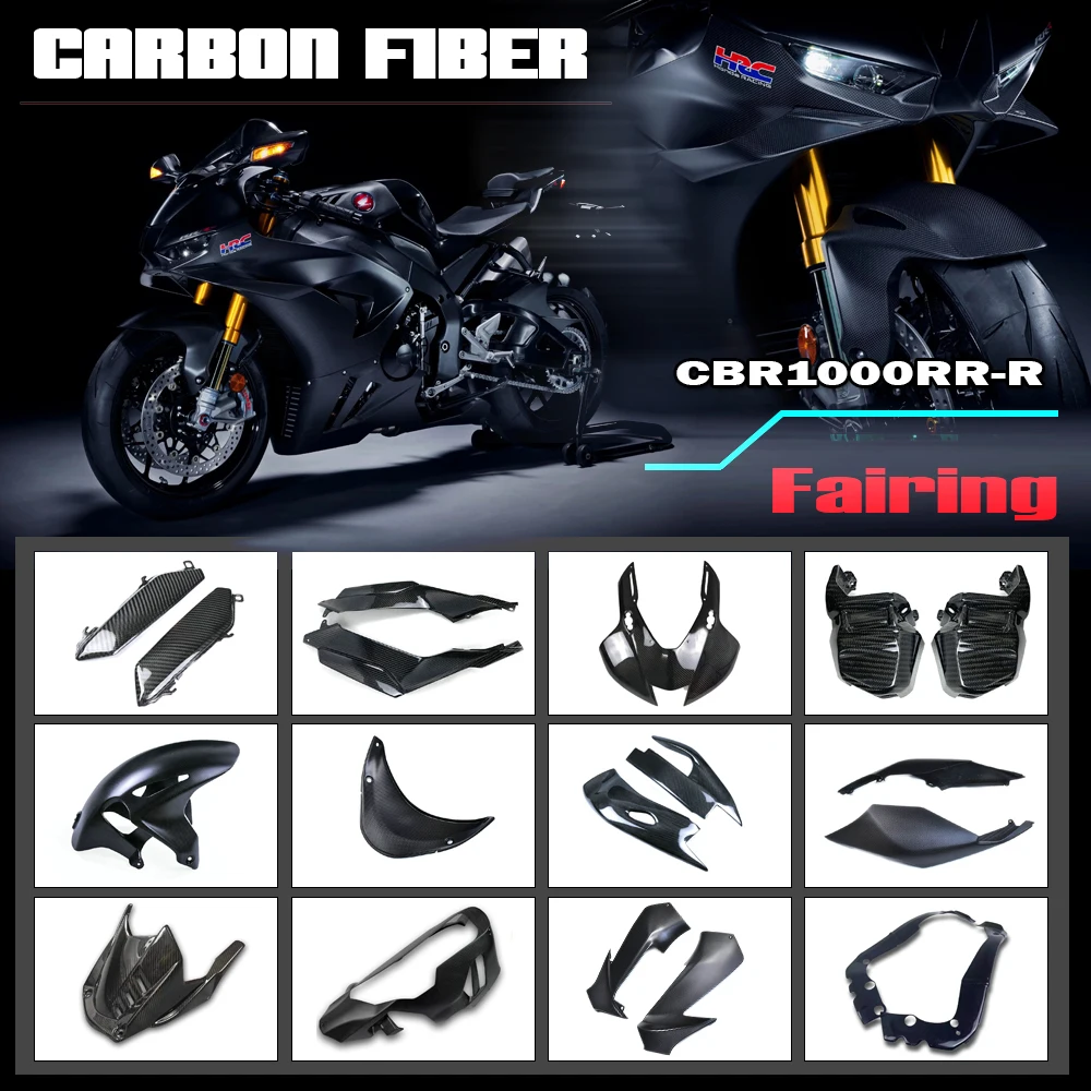 Carbon fiber Motorcycle Front Fairing Front Fender Side Cowling Protector Guard For HONDA CBR1000RR-R SP Fireblabe 2021-2024