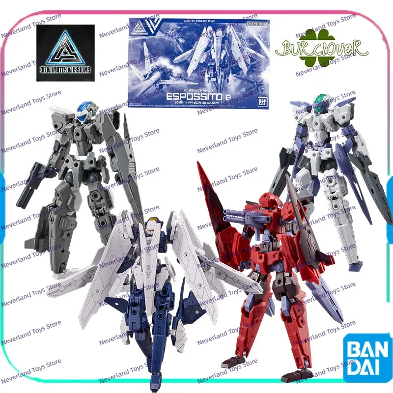 Bandai Original GUNDAM 30MM serie ALTO ESPOSSITO FORESTIERI RABIOT Anime figura de acción juguetes de modelos de ensamblaje