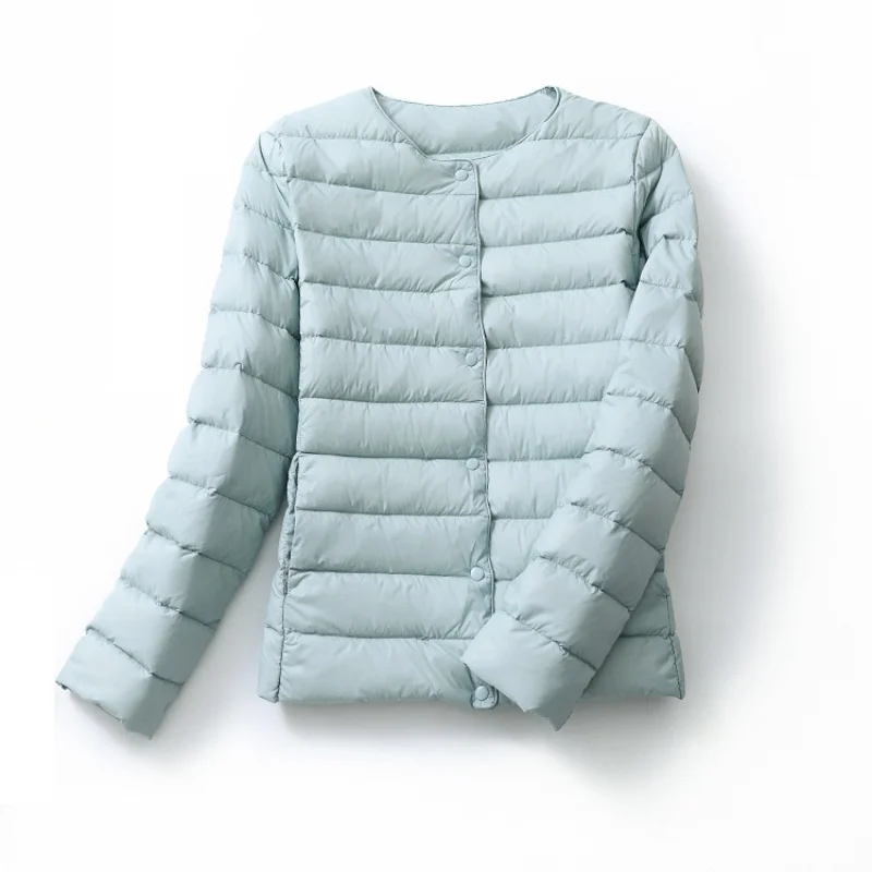 Women's Autumn and Winter Short Down Jacket Elegant Commuter Wear All-match Mother Crewneck V-collar Two-wear 2025 New Jacket