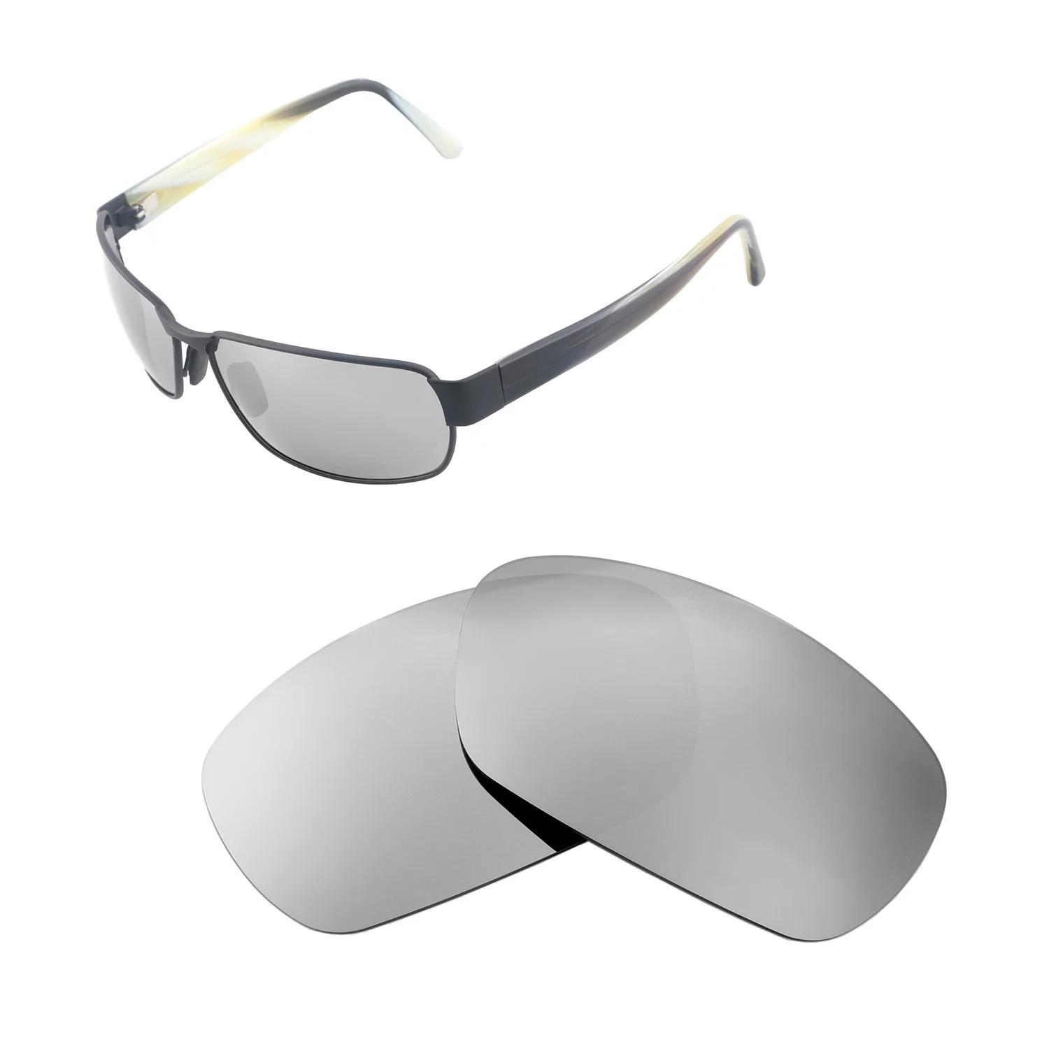 

Сменные поляризационные линзы Walleva для солнцезащитных очков Maui Jim Black Coral