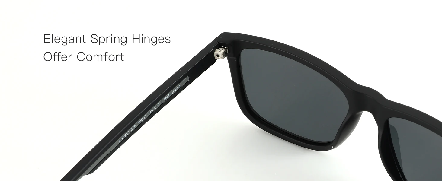 ZENOTTIC UV400-Schutz Nachtsichtbrille Herren Polarisierte Sonnenbrille Leichter TR90-Rahmen Quadratische Herren-Sonnenschutzbrille – Detail 5