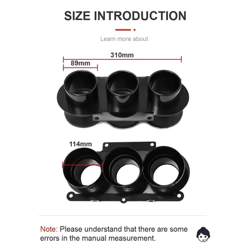 Hot Sale Exhaust Tips for 458 304 Stainless Steel Tail Pipe Black